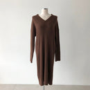 2020 Neue Herbst Pullover Frauen Kleid Winter Langarm Pullover Strickkleider Frauen Lose Maxi Oversize Stricken Robe Vestido