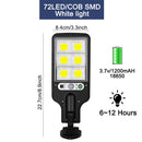Luz Solar LED KSIJEH, lámpara Solar para exteriores, luz Solar alimentada por energía Solar, impermeable, Sensor de movimiento PIR, farola para decoración de jardín