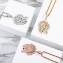 TOPGRILLZ 2020 Neues "Muster des Make-ups" Anhänger im chinesischen Stil Hip Hop Modeschmuck Iced Out Zirkonia Anhänger Geschenk