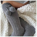 6 Farben.Unisex Kinder Cherry Hair Ball Kniestrümpfe.Baby Kleinkind In Tube Socken für Mädchen Boys.Kid Cherry Stricksocke 2-6Y