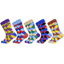 Heißer Verkauf Männer Socken 2020 Neue Bunte Geschenke für Männer Baumwolle Herren Socken Geometrische Gitter Klassische Glückliche Business Casual Socken Männer