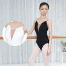 Ballett Trikots für Mädchen Frauen Sexy Ausschnitt Baumwolle Soft Mesh Schwarz Weiß Gymnastik Trikot Ballett Kostüme