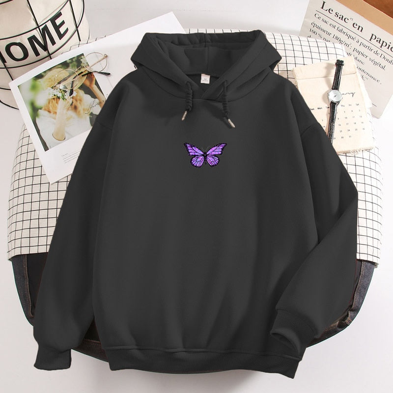 Sudaderas con capucha de mariposa para mujer