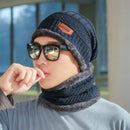 COKK Winter Beanie Mütze für Herren Strickmütze Wintermütze Beanie Damen Dicke Wolle Halsschal Mütze Balaclava Maske Mütze Mützen Gorras