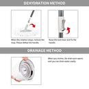 Yocada 360 Spin verstellbarer Bodenwischer mit Reinigungseimer 2 Mikrofaser-Pads verlängerter Griff für Hartholz-Reinigungswerkzeuge