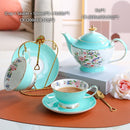 Pastoral Bone China Tee-Set Porzellan duftende Teetasse Keramiktopf Blumen-Teekanne-Set Café-Becher Kaffeetasse Teetasse Teeset Teegeschirr