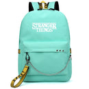 New Stranger Things Rucksack HELLFIRE Multifunktions-USB-Lade-Reise-Segeltuch-Studenten-Rucksack für Teenager Jungen Mädchen Schultasche