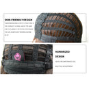 7JHH WIGS Natürliche, bequeme, synthetische Perücke für Frauen, schwarze Schulter, glattes Haar, 35,6 cm, modische Frisur-Perücke