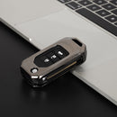 High-End-Autoschlüsseletui aus Zinklegierung für die Luft- und Raumfahrt Schlüsselabdeckung für Honda HRV Civic Accord CR-V Fit ODYSSEY CITY JZZE