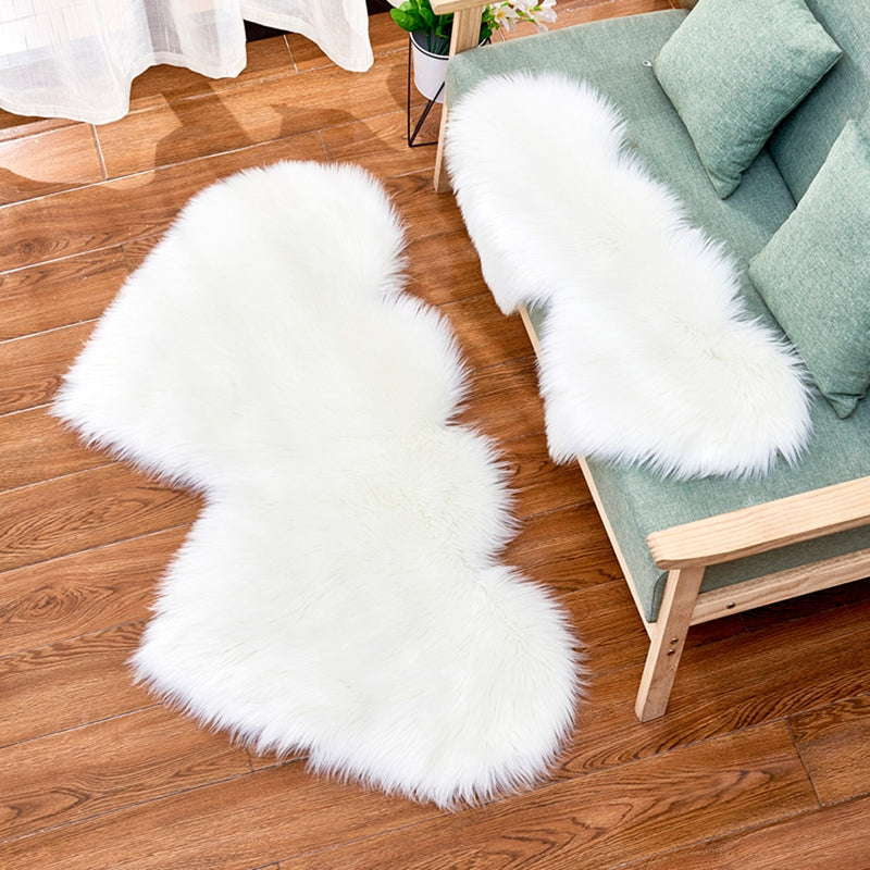 Winterteppiche für Wohnzimmer Double Love Heart Shaggy Area Rugs Valentinstag Geschenk Shaggy Plüsch Floor Flauschige Matten tapetes 30