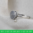 BALMORA 100% echter 925er Sterlingsilber Buddhistischer Ring für Frauen Dame Rotierender Ring Tibetisches Gebet Mantra Ring Viel Glück Ring Geschenk