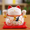 5 Zoll Maneki Neko Glückskatze Ornament Keramik Glückskatze Statue Home Dekoratives Geschenk Feng Shui winkendes Katzensparschwein