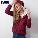 Vangull Neue Frühling Herbst Damenbekleidung Kapuzen Fleece Basic Jacke Langarm weibliche Mäntel Kurzer Reißverschluss Lässige Oberbekleidung