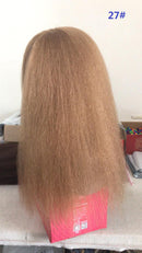 Lydia Afro Kinky Straight U Part Natürliche schwarze Haarperücke Hitzebeständige Synthetik 16-22 Zoll Tägliche Perücken für Frauen Damen