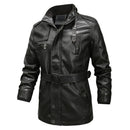 Mountainskin Lederjacke Herren 2022 Winter Lange Herren Motorrad PU Windjacke Mode Slim Fit Herren Markenkleidung 6XL SA810