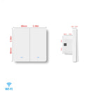 Interruptor inteligente WiFi pulsador interruptores de luz de pared EU AC 90v 250v No Neutral Tuya Control inalámbrico Alexa Google Home Compatible