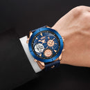 reloj hombre BOAMIGO 2020 Military Fashion Herrenuhren Top-Marke Luxus große Sport-Digital-Analog-Leder-Quarzuhr für Herren