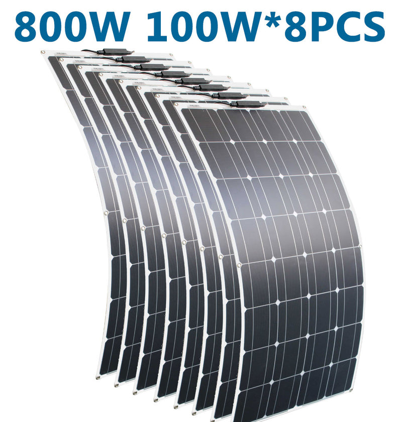 DGSUNLIGHT 100w 200w 12v portable Solar Panel Flexible 16V 800W plate CELLS Monocrystalline silicon