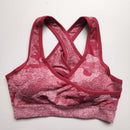 Nepoagym Damen Camo Nahtloser BH Nahtloser Sport-BH Gepolsterter Push-Up-BH Sport-BH High Impact Damen Yoga Top Sportshirt