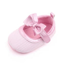 2022 Blumenstickerei Babyschuhe für neugeborenes Baby Mädchen gestreifte Schleife erste Wanderer weiche Sohlen niedlichen Kleinkind Anti-Rutsch-Prinzessin Schuh