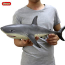 Oenux Large Size Sea Life Animals Weicher Weißer Hai Big Shark Actionfiguren Modell Lebensechtes Lernspielzeug Für Kinder Geschenk