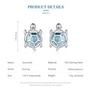 bamoer Ocean Blue Turtles Ohrstecker für Frauen 925 Sterling Silber Glas und CZ Ohrstecker Schmuck Mädchen Geburtstagsgeschenke BSE406
