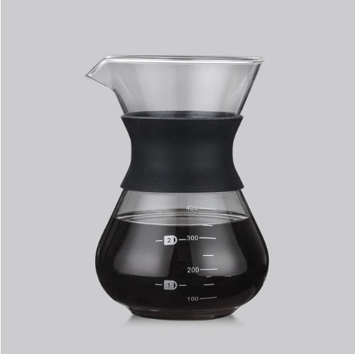 1PC 1000ml Cafetera de vidrio Goteador Moka Tea Maker Percolador Barista Tools Espresso Manual Tetera Tetera con acero inoxidable