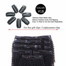 Showcoco Afro Kinky Curly Clip In Hair Extensions Echthaarclip 125 8 Stück Clip In Echthaarverlängerung 4c Maschinell gefertigt Remy