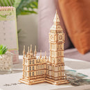 Robotime Rolife DIY 3D Tower Bridge Big Ben Berühmte Gebäude Holzpuzzle Spiel Einfache Montage Spielzeug Geschenk für Kinder Teenager Erwachsene
