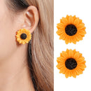 SMJEL Cartoon Sonnenblume Ohrringe für Frauen Mode Große Sonne Blume Erklärung Ohrring Koreanische Ohrstecker Schmuck Beste Freundin Geschenke