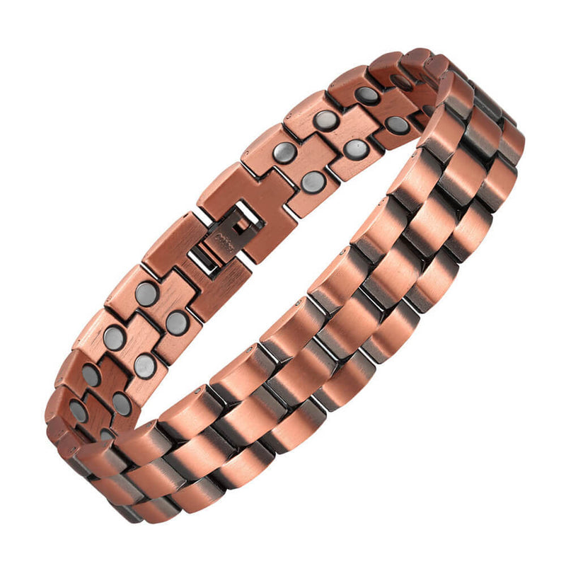 Oktrendy Pure Copper Magnetic Pain Relief Bracelet For Men Therapy Magnets Bangle Link Chain Women Health Care Jewelry Wholesale