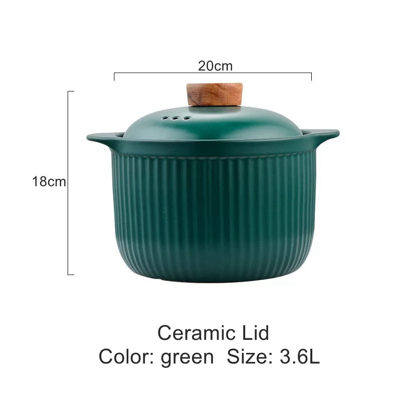 Luxury Soup Pot Crock Pot Casserole Ceramic Saucepan Soup EarthenPot High Temperature Resistant Cooking Pan Pot for Gas Stove