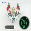 Anime Expro Decor Japanische Fuchsmaske Neon Led Licht Cosplay Maske Halloween Party Rave Led Maske Tanz DJ Zahltag Kostüm Requisiten