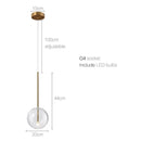 Moderne minimalistische Pendelleuchten Restaurant kreative Schlafzimmer Nachtbar Farbverlauf goldene Glaskugel Pendelleuchte