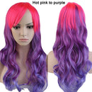 S-noilite Synthetic 28colors 22inch Loose Wave Perücken Halloween Cosplay Perücke Blau Rot Rosa Grau Lila Haarperücke Cosplay für Party