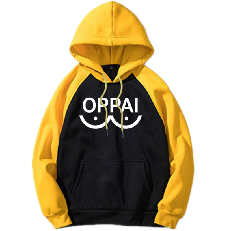 NEW Anime One Punch man Saitama Oppai Hoodie Hooded Women Men Sweatshirt Hoodie Cosplay Costume New Splice Hip Hop Pullover 2020