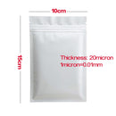 50pcs Matte Black White Heat Sealable Plastic Flat Mouth Ziplock Packaging Bag Smell Proof Aluminum Foil Mylar Ziplock Bags