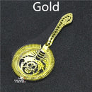 Totenkopf und mechanische Uhr Bar Sieb gefedert Cocktailsieb Edelstahl Deluxe Sieb Bar Werkzeuge