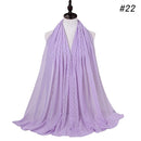 Luxuey Pom Pom Bubble Chiffon Hijab Schal Frauen Langer Schal Wrap Muslim Stirnband Maxi Islamischer Sjaal 180 * 70 cm