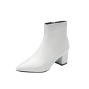 Zapatos de mujer Primavera y otoño Zapatos de mujer 2019 New Summer Martin's Shoes Tacón grueso Botas blancas de tacón alto.