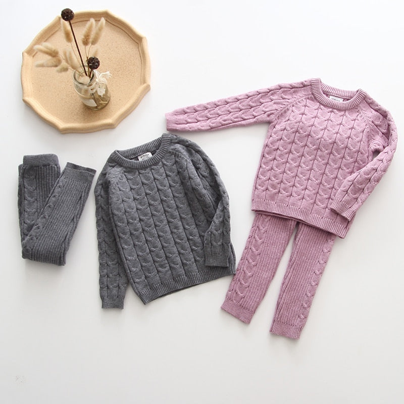 Baby Kleidung Set Strickpullover Baby Mädchen Kleidung Kleinkind Jungen Kleidung Pullover und Hosen Baby Set Kinder Boutique Kleidung