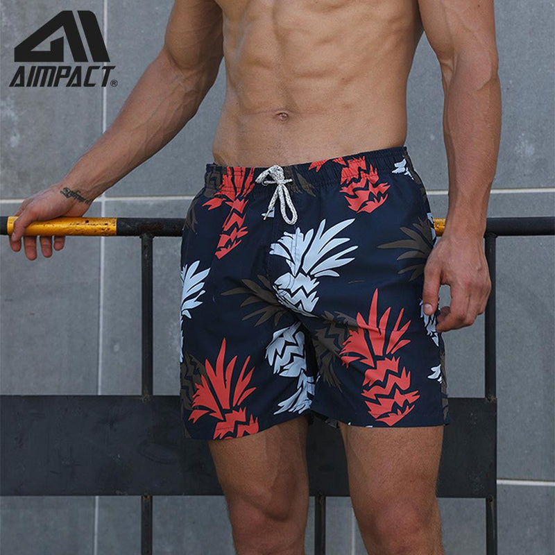 Tropischer Sommerurlaub Strand Schwimmen Kurze Badehose Schnelltrocknend Herren Schwimmen Strand Surf Shorts Lässige Mode Männliche Hybird Shorts