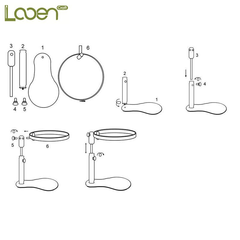 Looen Embroidery Hoop Embroidery Stand Hoop Wood Embroidery and Cross Stitch Hoop Set Ring Frame Adjustable Sewing Tools 1pc