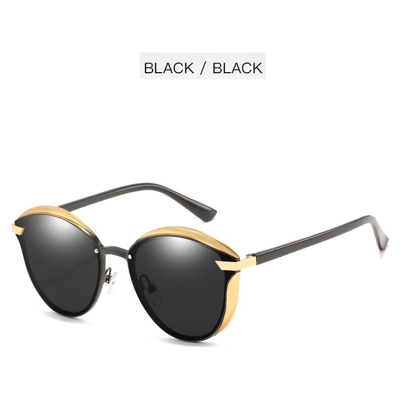 Gafas de sol polarizadas de lujo Ravenisa, gafas de sol redondas para mujer, luneta de sol para mujer