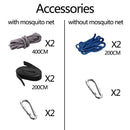 Camping-/Garten-Hängematte mit Moskitonetz, Gartenmöbel, 1–2 Personen, tragbar, Hängebett, Stärke, Fallschirm, Stoff, Schlafschaukel