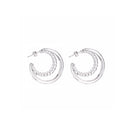Slovecabin 925 Sterling Silver Luxury Hoop Piercing Boucle Doreille Femme Gold Round Circle Fashion Earrings for Women Jewerly