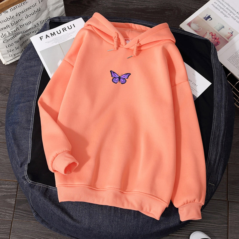 Sudaderas con capucha de mariposa para mujer