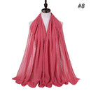 Luxuey Pom Pom Bubble Chiffon Hijab Schal Frauen Langer Schal Wrap Muslim Stirnband Maxi Islamischer Sjaal 180 * 70 cm