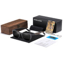 EZREAL Promotion Womens Mens 100% Bamboo Wooden Sunglasses  Frame Eyewear With Coating Mirrored UV 400 Lenses in Wooden Box