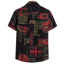 Verano moda Casual hombres holgado playa hawaiano estampado manga corta botón Retro camisas blusa hombres camisa 2021 novedad de verano